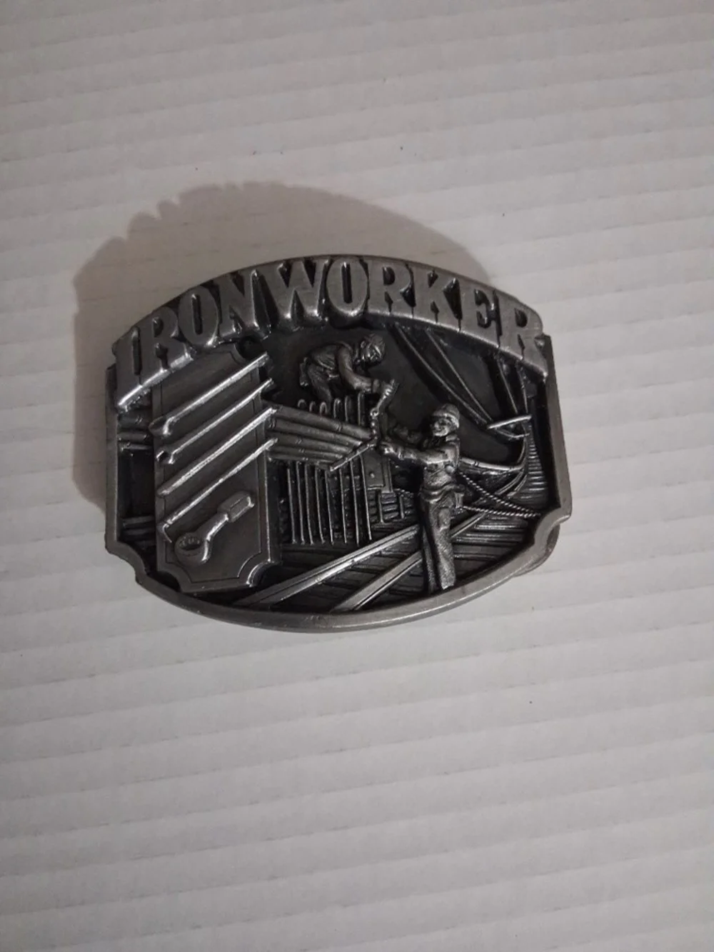 VTG 1990 Siskiyou Belt Buckle Co Iron Workers Union USA Made